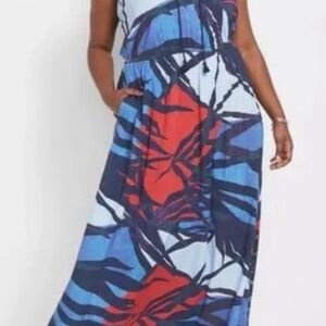 Lane Bryant Red and White Sleeveless Sundress 
❤️🤍💙❤️🤍💙❤️🤍💙❤️🤍💙❤️🤍💙